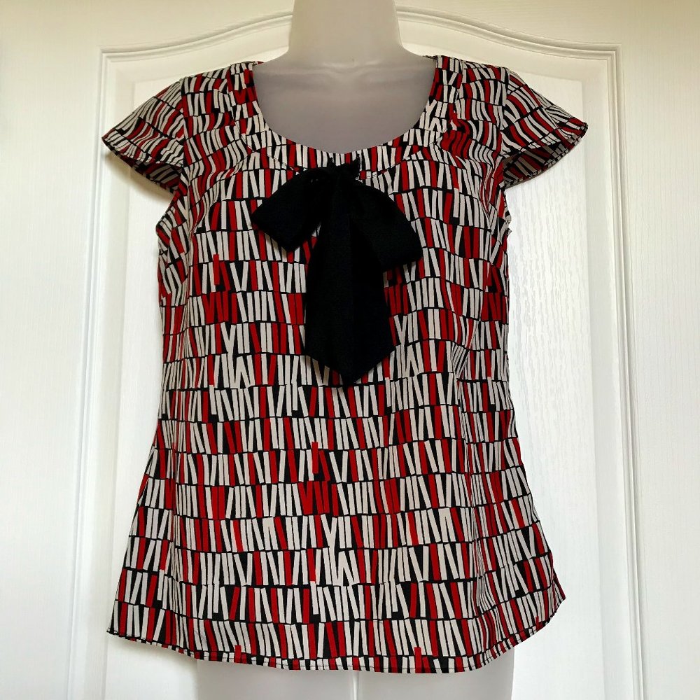 Ann Taylor Loft Multi Colored Geometry Patterned … - image 2